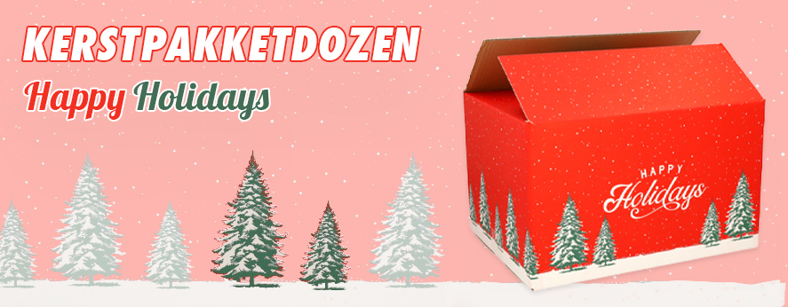 kerstpakketdoos happy hollidays